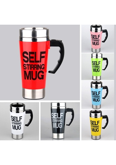 Springsun 500ml Otomatik Karıştırmalı Paslanmaz Çelik Termos, Kahve Ve İçecekler İçin Diğer