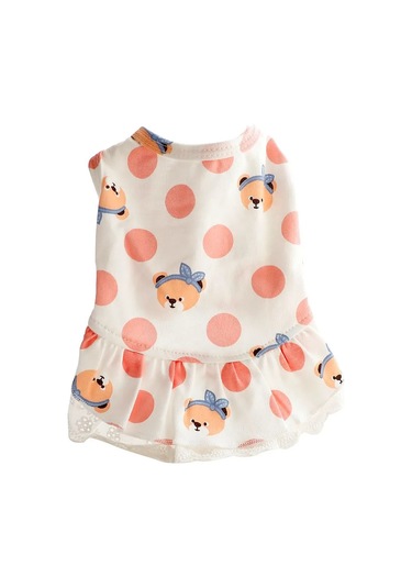 Best Golden Monkey Köpekler İçin Pembe Puantiyeli "mişa" Elbisesi 397048700