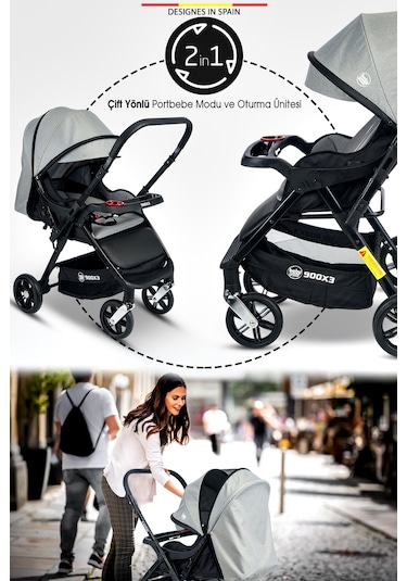 Baby Home 900 X3 Çift Yönlü Bebek Arabası