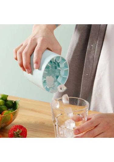 Silikon Buz Kovası Fincan Kalıbı Buz Küpleri Tepsisi Gıda Sınıfı Gri