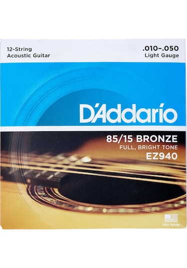 Daddario Ez940 12 Telli Akustik Gitar Teli