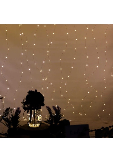 Lumenn Peri Perde Kumandalı 8 Modlu 200 Ledli Işık Çok Renkli