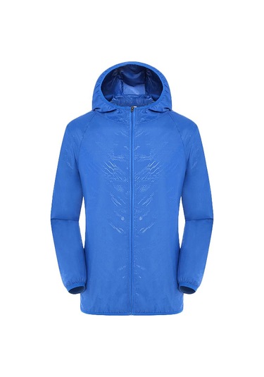 Mavi Erkek Kadın Günlük Ceketler Rüzgar Geçirmez Ultra Hafif Yağmur Geçirmez Rüzgarlık Üst Mavi Mavi Erkek Kadın Günlük Ceketler Rüzgar Geçirmez Ultra Hafif Yağmur Geçirmez Rüzgarlık Üst Mavi