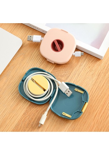 Honmex Mavi Pembe Beyaz Seçenekli Abs Kabloluk Organizatörü, Döner Tasarım, Telefon Tutucu, Taşınabilir, Ev Ofis Seyahat İçin