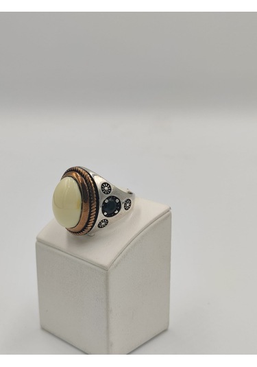 Bilardo Topu Yan Kolları Onıks Taşlı 925 Ayar Gümüş Erkek 22 Mm Y