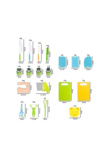 Primepickings Çocuk Yemek Bıçağı Seti 13 Adet Erken Çocukluk Eğitimi Mutfak Aletleri Diğer