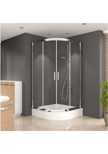 Blackline 5 Mm Oval Temperli Cam Duşakabin H:190 Şeffaf