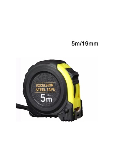 5m 19mm-hassas Şeffaf Çelik Mezura Geri Çekilebilir 3m 5 Metre Kalınlaşmış Kendinden Kilitlemeli Kauçuk Ağaç İşleme Aleti Metrik Şerit Cetvel