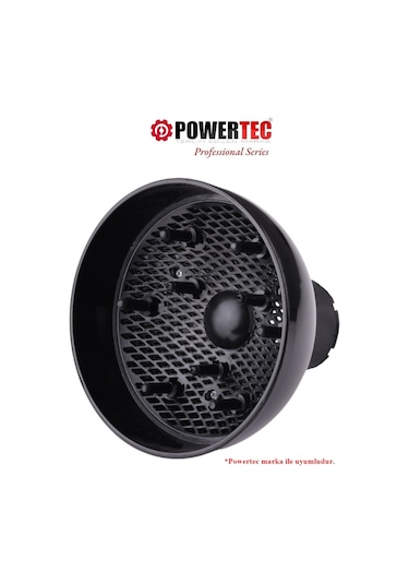 Powertec Fön Uyumlu Vigo Başlık Difüzör Siyah