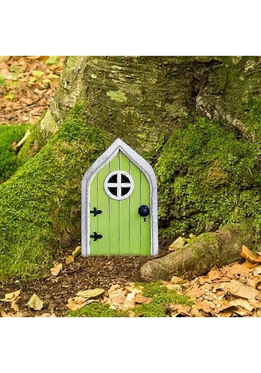 Minyatür Peri Cücesi Ev Kapısı - Bahçeler, Ağaç Heykelleri Ve Bahçe Dekoru İçin Açık Hava Ahşap Peri Kapısı, Hayal Gücüne Sahip Alanlar İçin Mükemmel