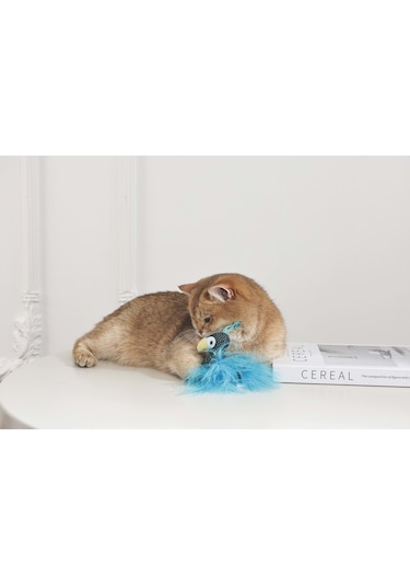 M-pets Plume Peaock Catnipli Kedi Oyuncağı Blue