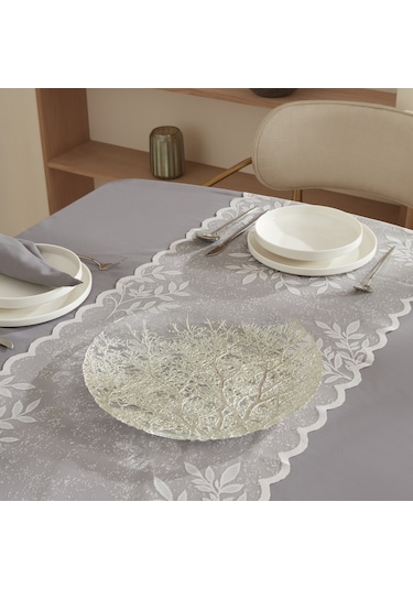 Karaca Home Autumn Dekoratif Tabak Gümüş