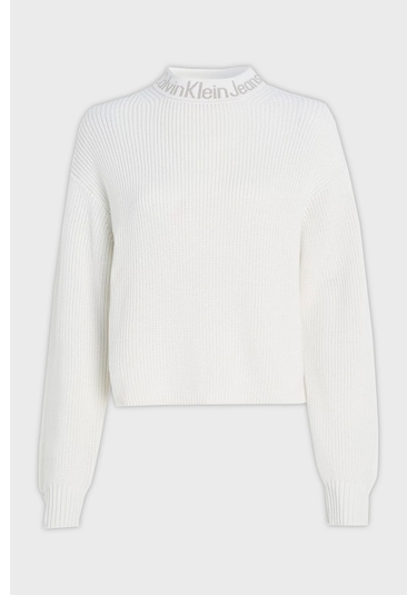 Calvin Klein Kadın Kazak Beyaz