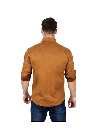 Deepsea Erkek Taba Çift Cep Süet Gömlek 2302329 Taba