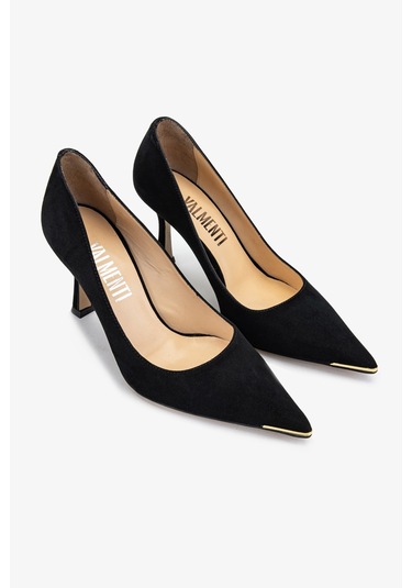Valmenti Kastin Kadın Siyah Süet Hakiki Deri Topuklu Ayakkabı 613 27695 Bn Ayk Y24 Siyah Süet