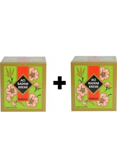 Bebak Acı Badem Bakım Kremi Kavanoz 2 x 70 G