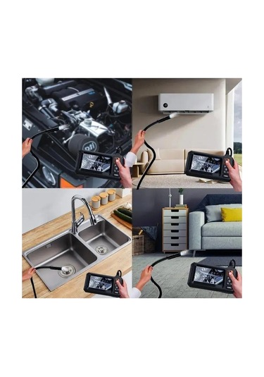 Yılan Kamera 10 Metre 4.3 İnç Çift Kamera Ekranlı Ayarlanabilir