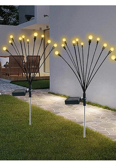 4 Adet 6 Led'li Güneş Enerjili Ateş Böceği Çiçek Lamba