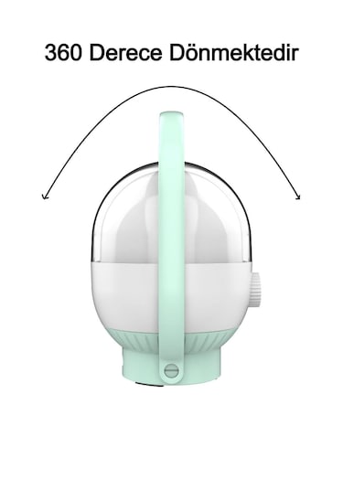 Petrix 5661 Taşınabilir Şarjlı Kamp Işığı Usb Şarjlı, Uzun Ömürlü Led Aydınlatma 34 Led Beyaz - Yeşil