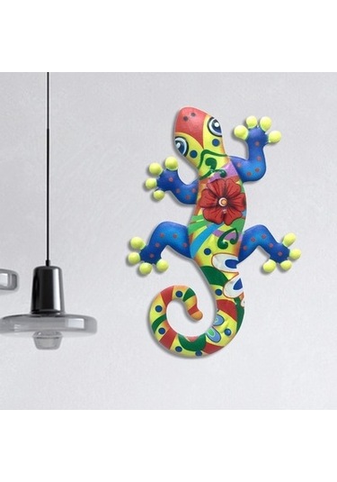 Lijinxu Metal Asın Gecko Duvar Dekoru Kertenkele Ev Bahçe