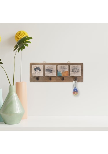 Anadoliamağazacılık Patara Serisi 4'Lü Traverten Dekoratif Askılık Diğer