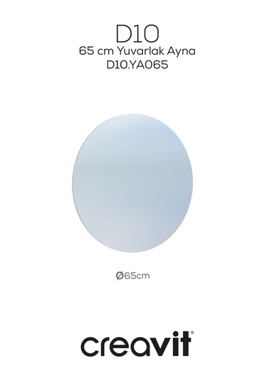 D10 65 Cm Yuvarlak Ayna Beyaz