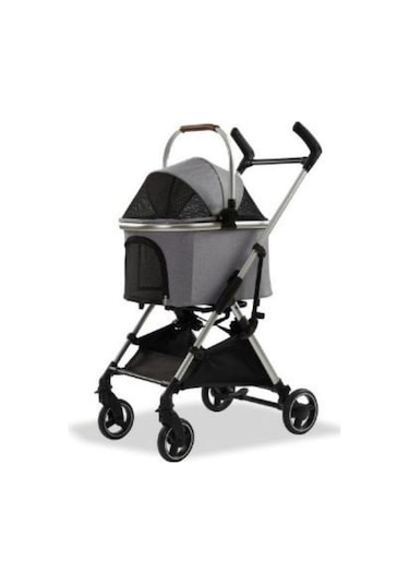 Eurodog Katlanabilir Köpek Arabası Koyu Gri 60x44x100 Cm