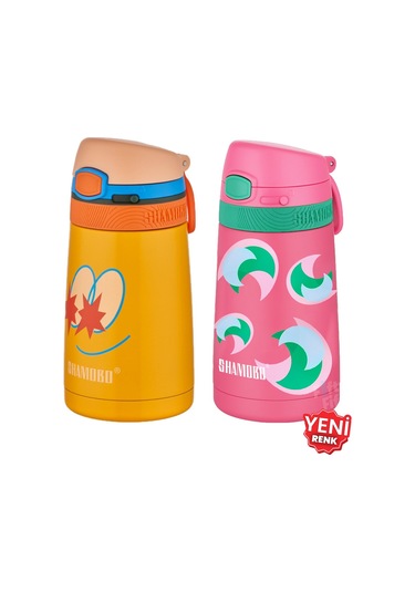 Shamobo 2li Set Pipetli Çelik Termos 350ml -6 Saat Isı Yalıtımı- S