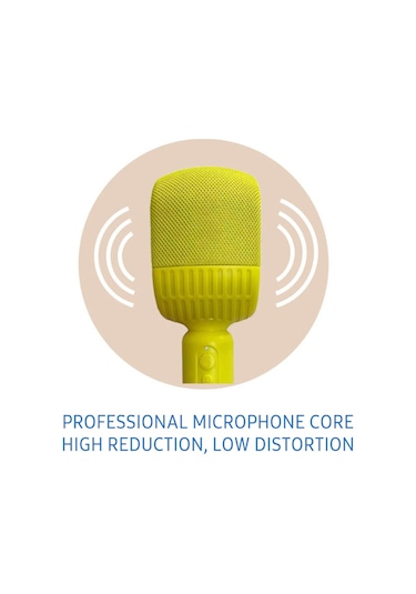 Skycıty Kablosuz Bluetooth, Usb Şarjlı Sarı Mikrofon Ses Sistemi