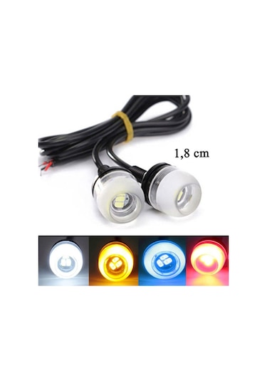 Kartal Gözü Glass Mini Led Aydınlatma Seti 12 Volt Mavi Renk