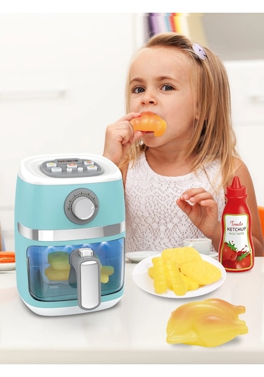 Canda Oyuncak Sesli Işıklı Fritöz Mutfak Air Fryer Oyuncak