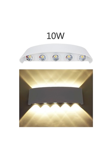 10w Isı Beyaz Led Duvar Lambası, Alüminyum Gövde, İç Mekan İçin, Yukarı-aşağı Aydınlatma, Modern Tasarım Ilık Beyaz Ilık Beyaz