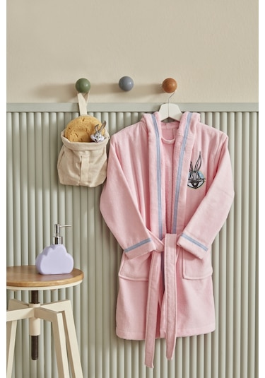 Karaca Home Looney Tunes Bugs Bunny Kapüşonlu Bornoz 4/6 Yaş 203.12.01.0009 Pembe