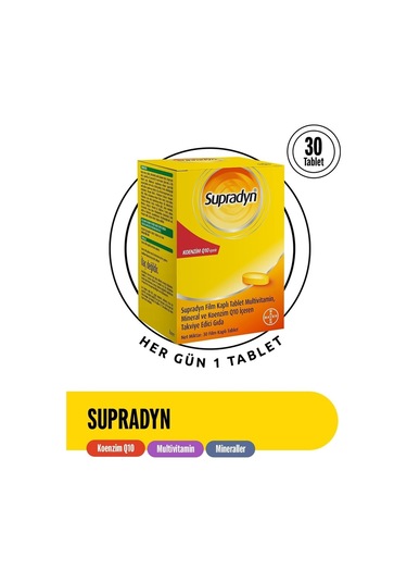 Orzax 30 Film Kaplı Tablet | Koenzim Q10, Multivitamin Ve Mineral Içeren Takviye Edici Gıda