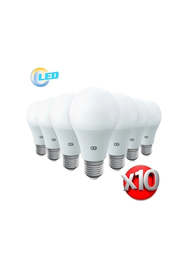 Günsan 10'lu LED Ampul 12W Sarı Işık E27 (3000K 220-240V)