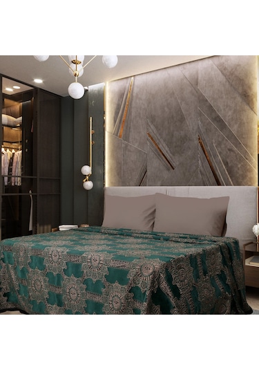 Adella Cıft Kısılık Pıke Takımı / Yastıksız Yeşil