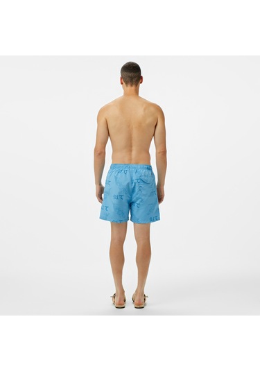 Unıted4 Classic Erkek Mavi Deniz Şortu Düz Surry Mavi