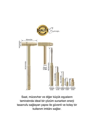 Premium 5 İn 1 Çekiç Tornavida Tamir Seti Takı Saat Çok Amaçlı Çift Kafa Telefon Mücevher Kuyumcu