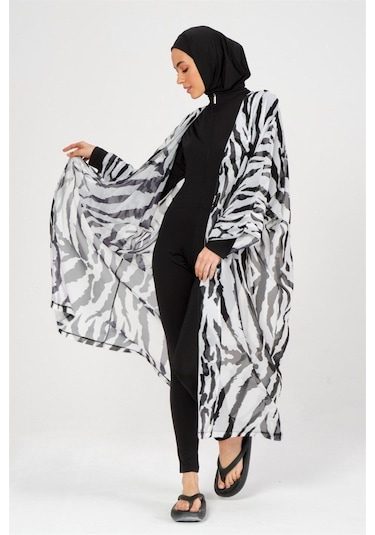 Alfasa Alf7015 Zebra Kemerli Pareo Siyah
