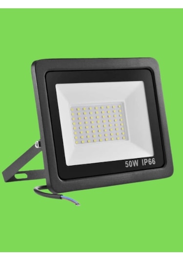 50 Watt Siyah Slim Kasa Yeşil Işık Ip65 Led Projektör