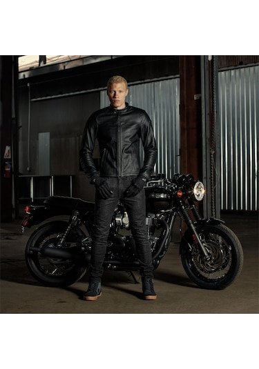 Alpinestars Blacktrak Korumalı Deri Motosiklet Montu