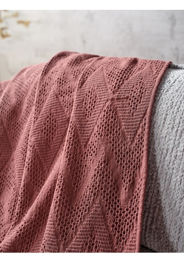 Adora Koltuk Şalı Gül Kurusu - 130x170 Cm