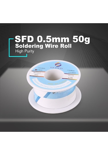 Sfd 0.5mm 50g Yüksek Saflıkta Düşük Erime Noktalı Kalay Kurşun Kalay Tel Lehimleme Teli Rulo