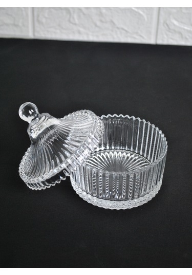 Kesme Kapaklı Cam Lüx Şekerlik