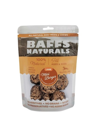 Baffs Naturals Kurutulmuş Kuzu Etli Mini Burger Köpek Ödülü 100 Gr