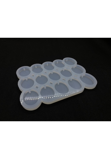 Epoksikalipmarketi 15'li Epoksi Silikon Elips Oval Kalıp 2,8 x 3,6 CM