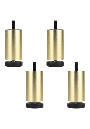 Suntek 4 Adet Alüminyum Alaşımlı Mobilya Ayakları Altın-10cm Çok Renkli