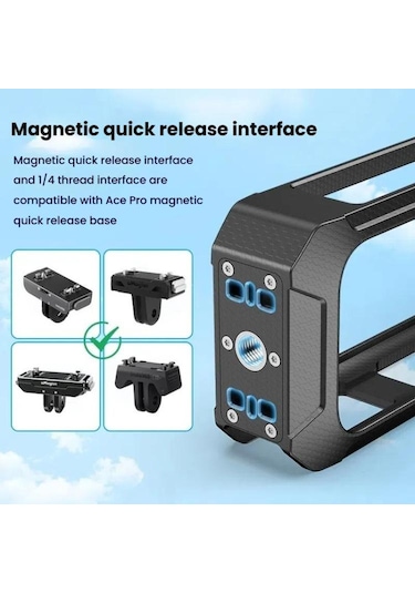 Insta360 X5 Plastik Koruyucu Çerçeve Manyetik Hızlı Salınan Kamera Kafes Genişletme Braketi Diğer