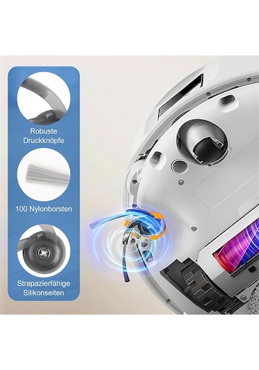 Sointeresting Roborock Qrevo Curv Robot Süpürge Yedek Parçaları Ana Yan Fırça Hepa Filtre Paspas Bezi Toz Torbaları