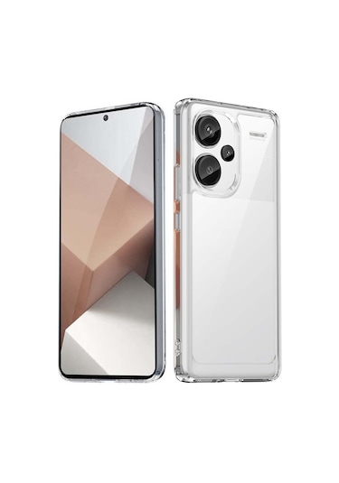 Logis Redmi Note 13 Pro Plus Kılıf Süper Silikon Şeffaf Şeffaf